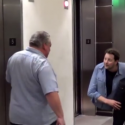 Magician Splits In Half In Elevator Prank [VIDEO]