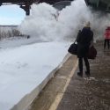 Watch An Amtrak Train Plow Through The Snow In Slow-Motion [VIDEO]